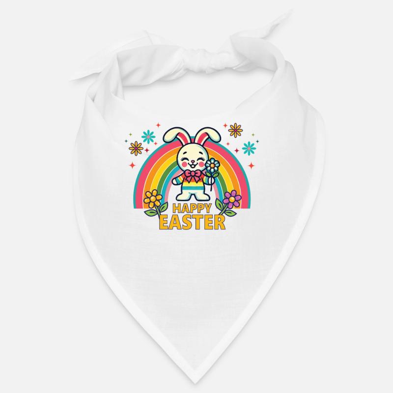Retro Osterhase Regenbogen Ästhetik Ostern Bandana
