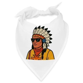 indianer - Bandana - Weiß - Vorne