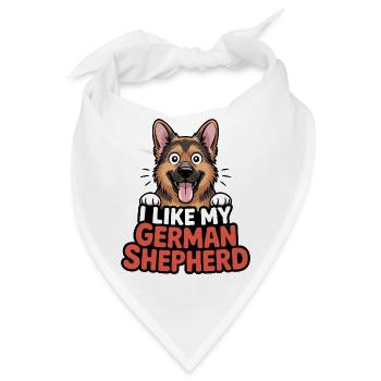 I like my German Shepherd Hundeliebe - Bandana - Weiß - Vorne