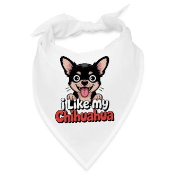 I like my Chihuahua Hundeliebe - Bandana - Weiß - Vorne