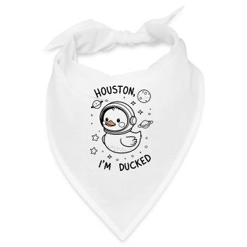 Houston, Ich Bin Ducked – Space Gag - Bandana - Weiß - Vorne
