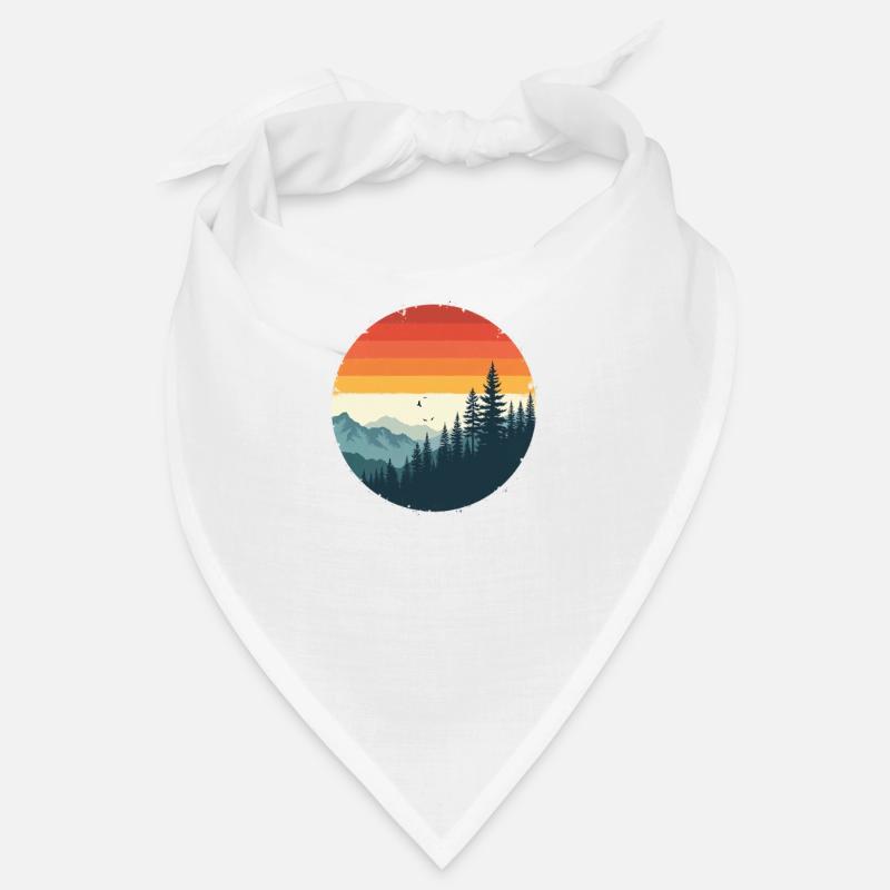 Rétro Montagne Forest Horizon Bandana
