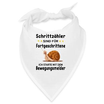Schrittzähler sind für Fortgeschrittene - Bandana - Weiß - Vorne