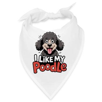I like my Poodle Hundeliebe - Bandana - Weiß - Vorne
