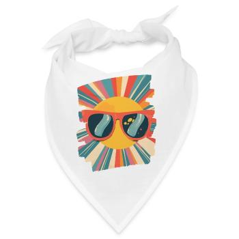 Sommer Sonne Retro - Bandana - Weiß - Vorne