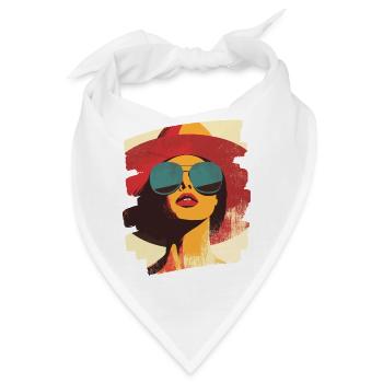 Sommer Sonne Retro - Bandana - Weiß - Vorne
