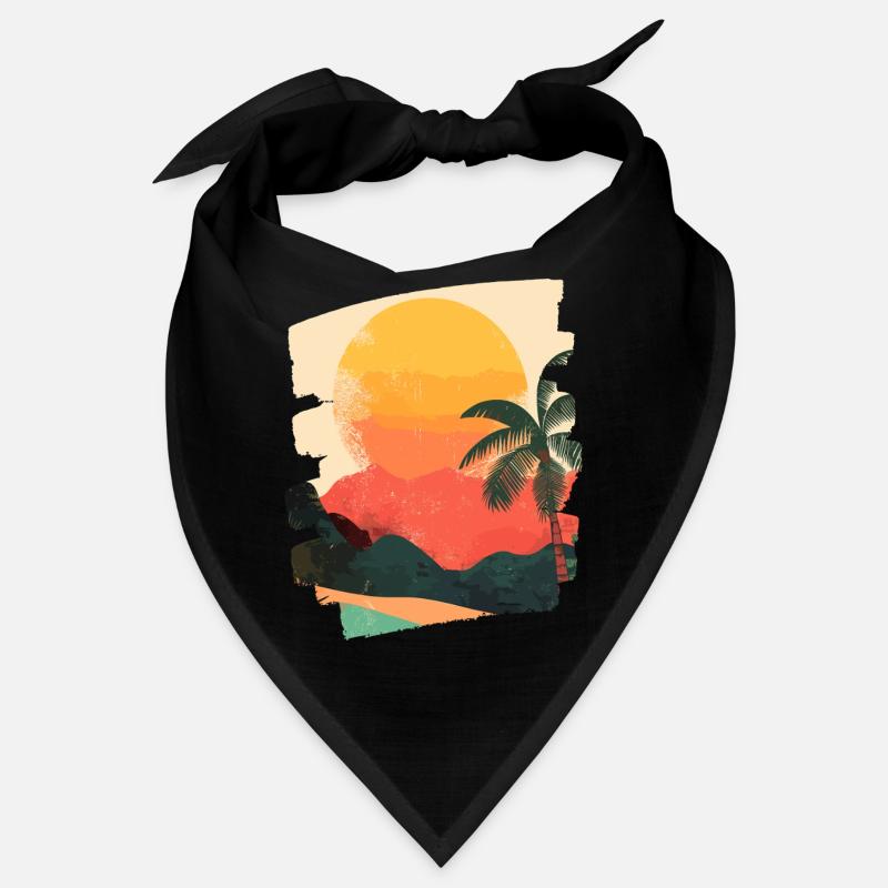 Coucher de soleil sur les palmiers d’été Bandana