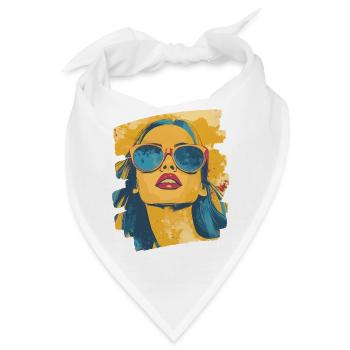 Sommer Sonne Retro - Bandana - Weiß - Vorne