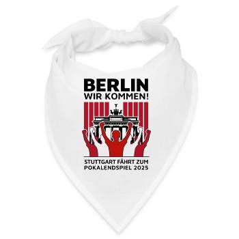 Stuttgart Berlin Finale – Berlin wir kommen! - Bandana - Weiß - Vorne