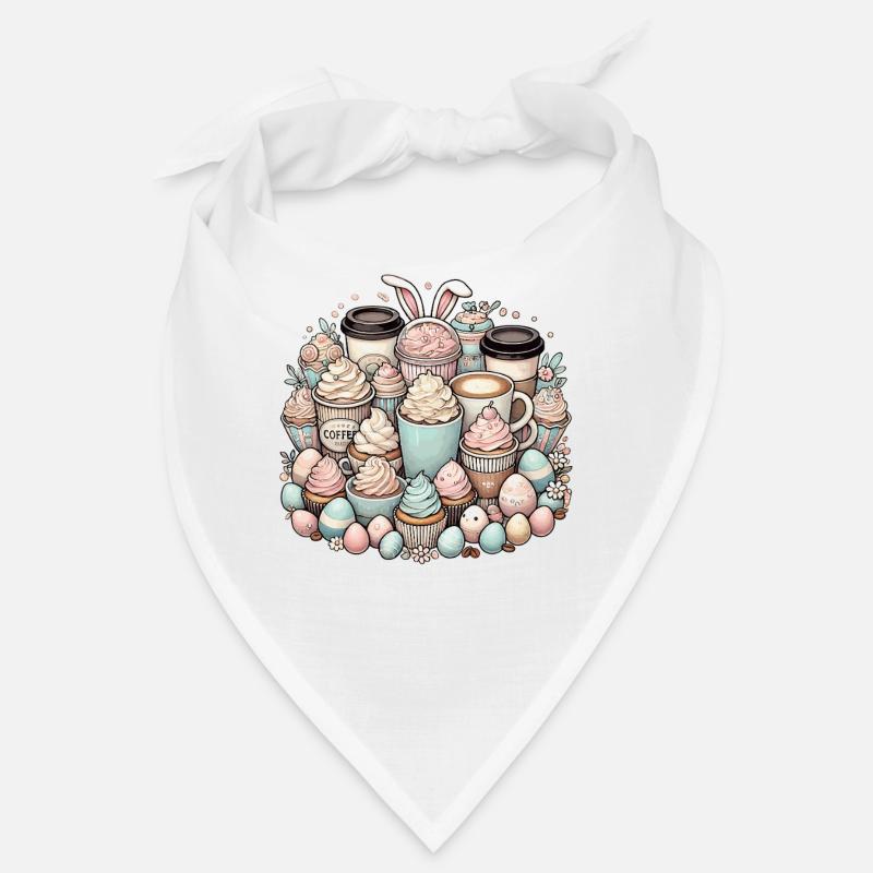Café de Pâques Lapin de Pâques Buveur de café Bandana