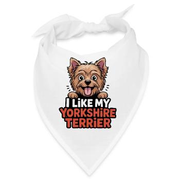 I like my Yorkshire Terrier Hundeliebe - Bandana - Weiß - Vorne