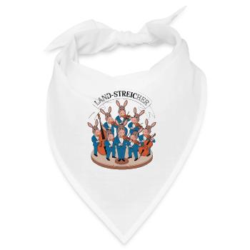Land-Streicher Esel Streichorchester mit Violine - Bandana - Weiß - Vorne