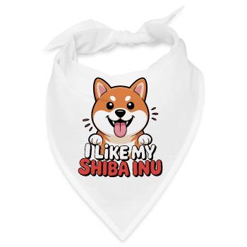 I like my Shiba Inu Hundeliebe - Bandana - Weiß - Vorne