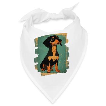 Dackel Dachshund - Bandana - Weiß - Vorne