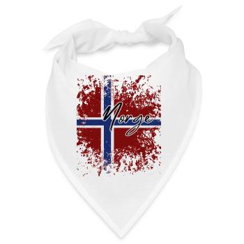 Norwegischer Stolz, Norwegische Flagge - Bandana - Weiß - Vorne