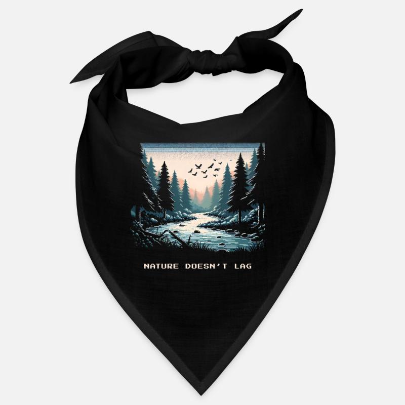 Nature Doesn't Lag Bushcraft Saying Bandana