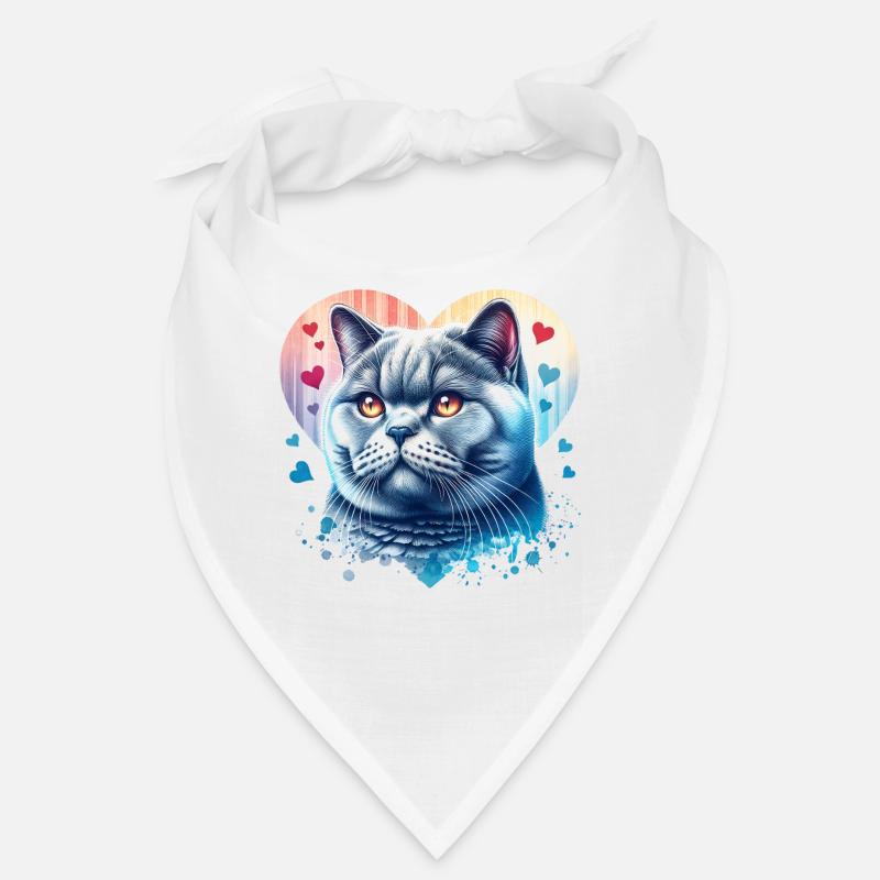 Chat British Shorthair Bandana