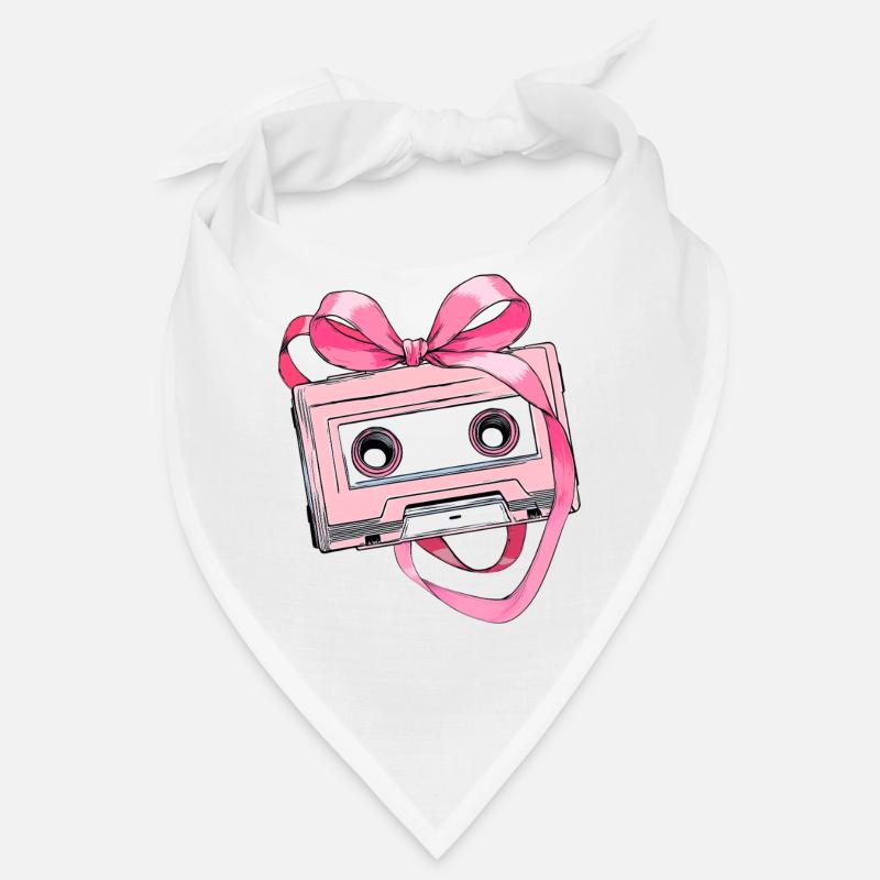 Coquette Bow Cassette Strap 80s Retro Bandana