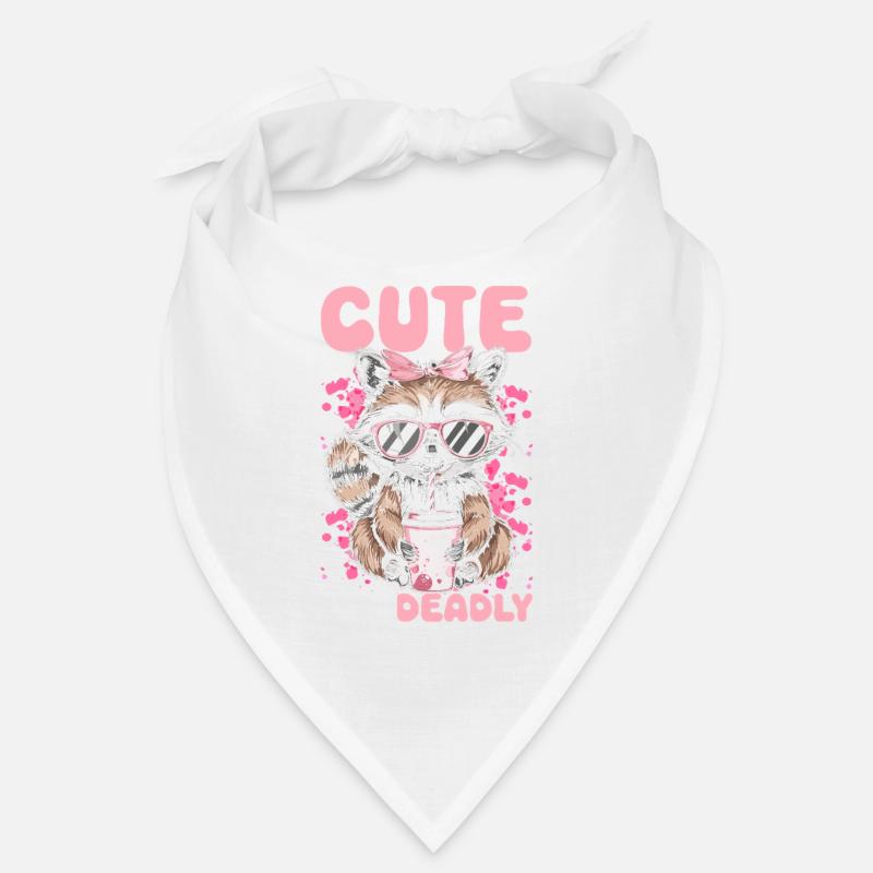 Drôle mignon raton laveur sauvage Mème Bandana