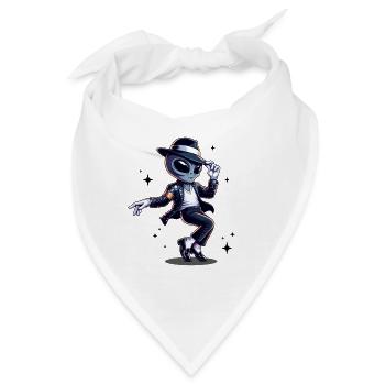 Alien Parodie im Moonwalk Style - Bandana - Weiß - Vorne