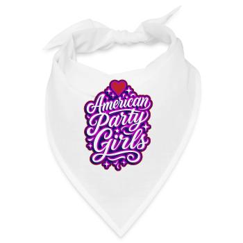 Amerikanische Party Girls Motto USA - Bandana - Weiß - Vorne