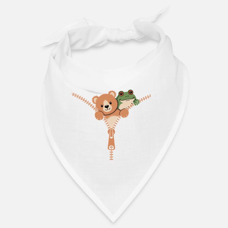 Fermeture éclair Ours Et Grenouille Aventure Bandana