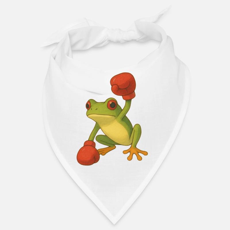 Frosch mit Boxhandschuhen Bandana