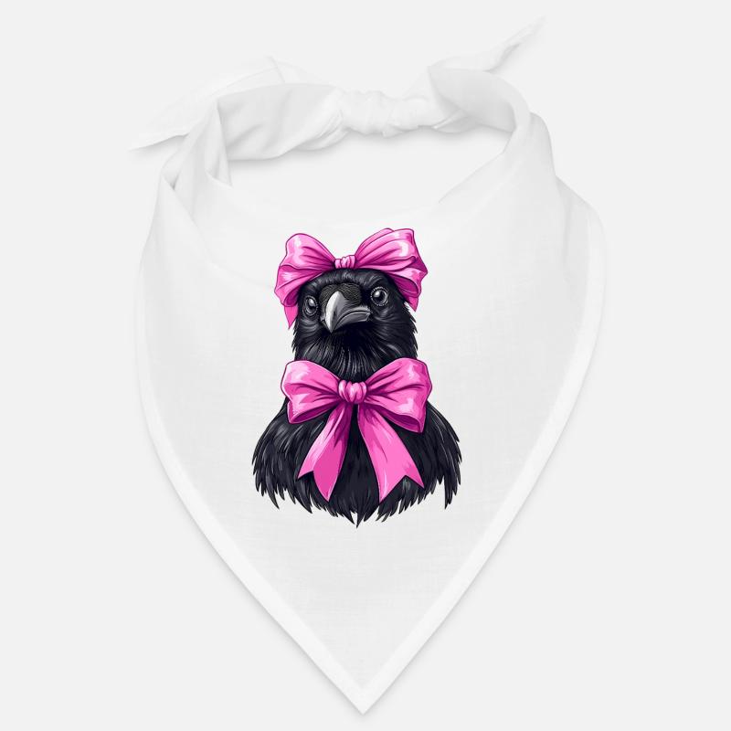 Coquette Bogen Rabe Krähe Vogel Mädchen Mama rosa Bandana
