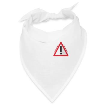 Wer anderen eine Grube gräbt - Lustiges Bau Spruch - Bandana - Weiß - Vorne