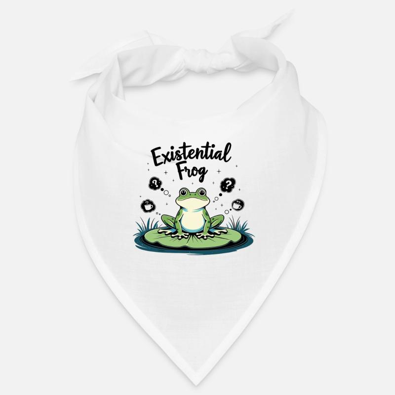 Existential Frog – Funny Brooding Motif Bandana