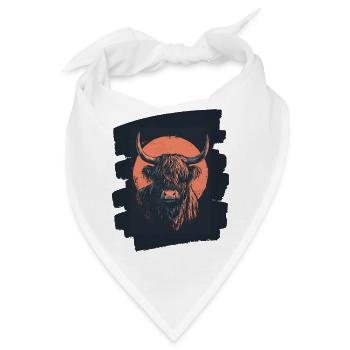 Schottisches Hochlandrind - Bandana - Weiß - Vorne