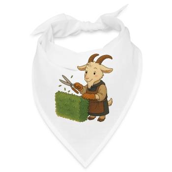 Ein Bock als Gärtner - Bandana - Weiß - Vorne