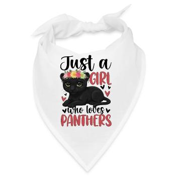 Just a Girl Who Loves Panthers - Bandana - Weiß - Vorne
