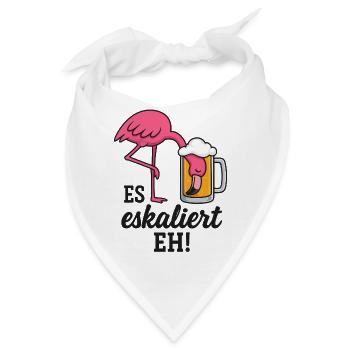 Es eskaliert! EH! - Bandana - Weiß - Vorne