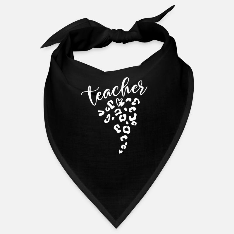 Enseignant Conception de cœur de léopard pour les éducateurs Bandana