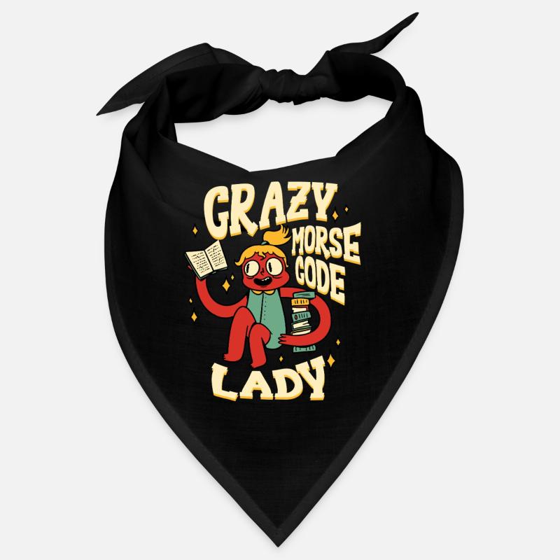 Morsecode Crazy Morse Code Lady Bandana