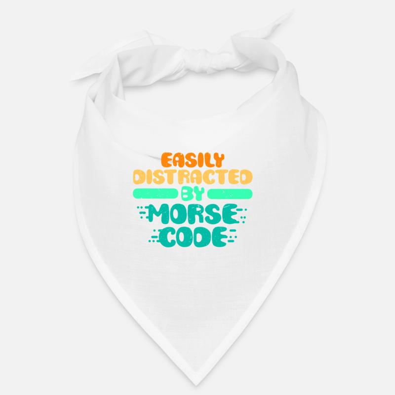 Morsecode Easily Distracted By Morse Code Bandana