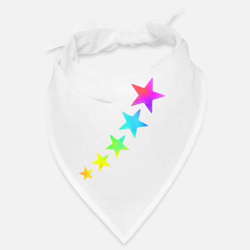 bunte Sterne in Regenbogenfarben Bandana