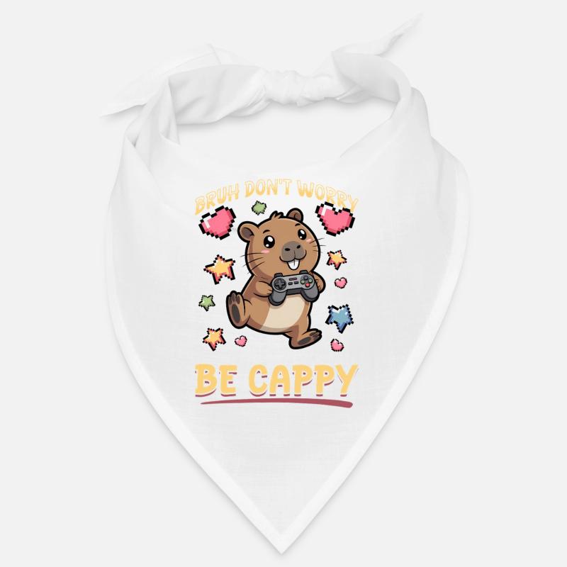 Capybara Gamer Gaming - Bandana - white