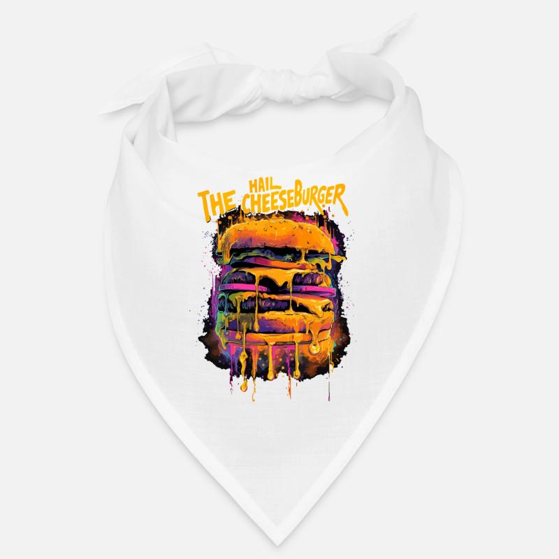 Trippy Hail the Cheeseburger Graffiti Street Style Bandana