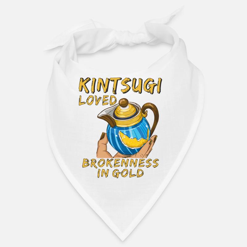 KINTSUGI LOVED BROKENNESS IN GOLD Bandana