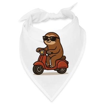 faultier moped - Bandana - Weiß - Vorne