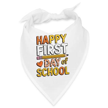 Erster Schultag Einschulung Design - Bandana - Weiß - Vorne