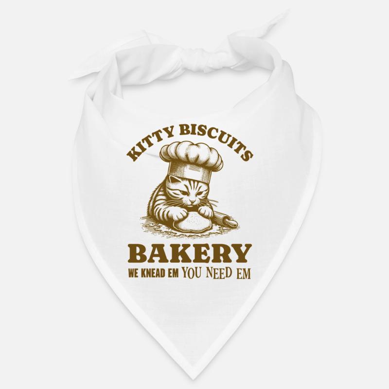 Kitty Biscuits Bakery We Knead Em You Need Em Bandana