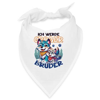 Nachwuchs Verkünden | Ich Werde Großer Bruder 2027 - Bandana - Weiß - Vorne