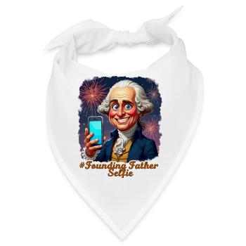 Gründervater-Selfie - Bandana - Weiß - Vorne