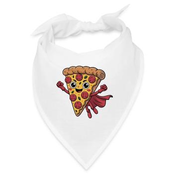 Lustiges Pizza Design Pizzabäcker - Bandana - Weiß - Vorne