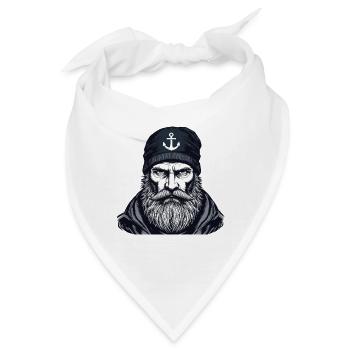 Ostfriesische Nordsee Seemann - Bandana - Weiß - Vorne