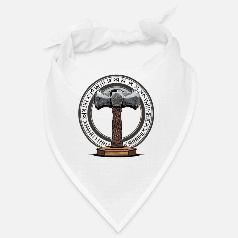Viking Hammer Warrior Valhalla Runic Circle Thor Bandana