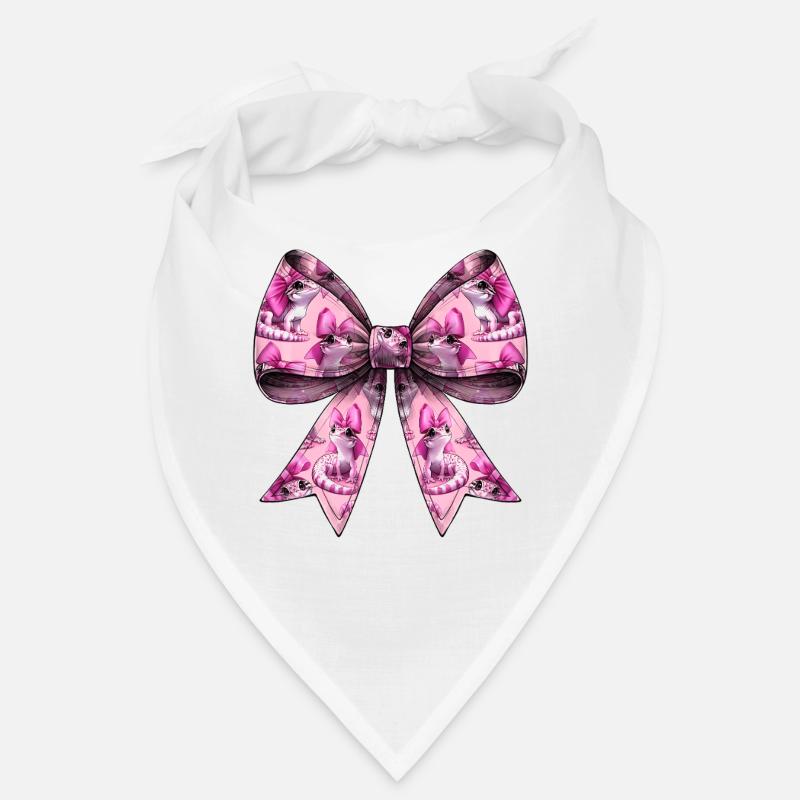 Coquette Bow Crested Gecko Lizard Pattern Mom Girl Bandana